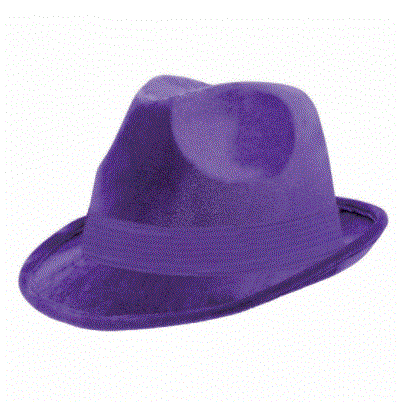 Fedora Velour Hat - Purple