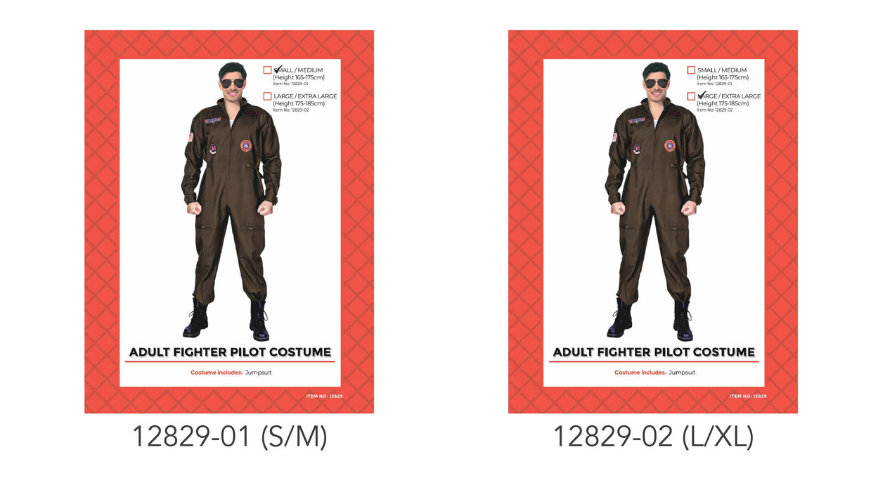 Adult Pilot Fighter Costume Small/Medium