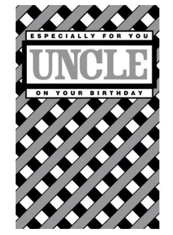 "Especially For You Uncle On Your Birthday" Card
