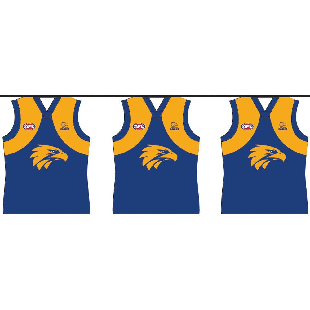 West Coast Eagles Party Bunting 4m — Red Fox Party Supplies