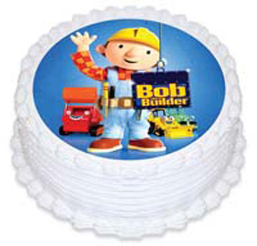 Bob The Builder Round Edible Icing Image - 6.3 Inch 16cm