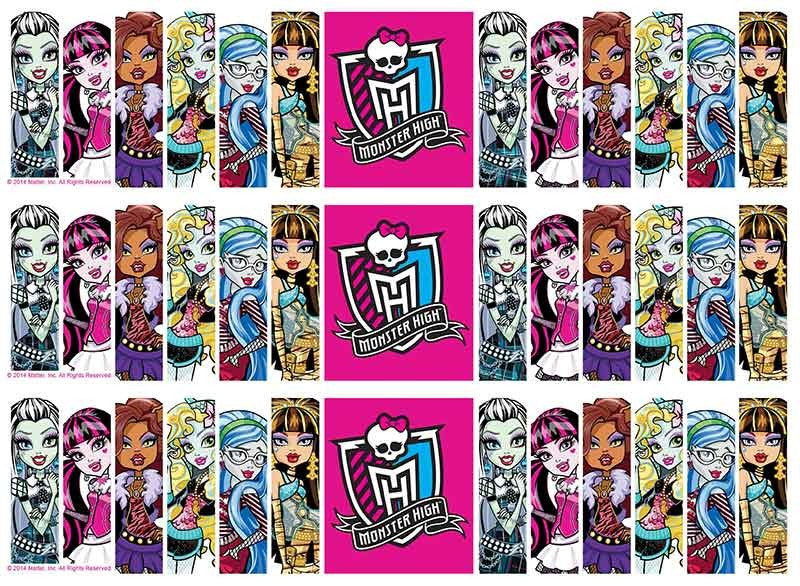 Monster High - Cake Strips A4 Edible Image