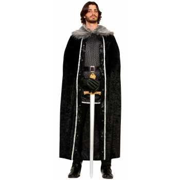 Cape - Black With Faux Fur Trim
