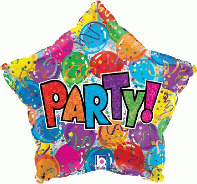 18" Foil Balloon Party Multicolor
