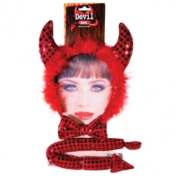 Red Sequin Devil Set