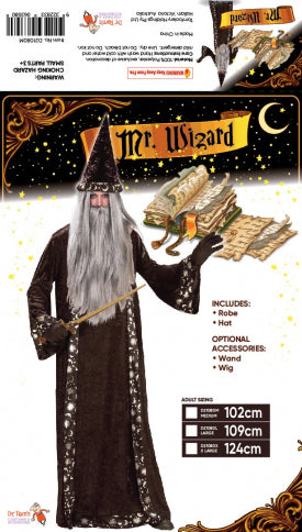 Costume Mr Wizard Black