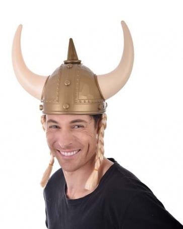 Viking Helmet Soft Blonde Plaits Hat main image 0