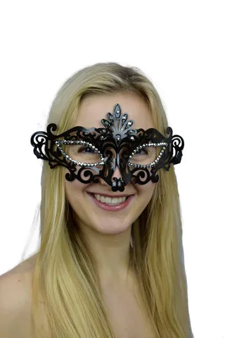 Black And Silver Eye Mask