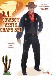 Cowboy Vest & Chaps Set Medium