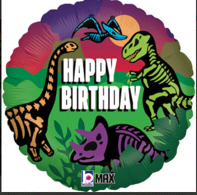 Happy Birthday Jurassic Foil Balloon 18" 45cm