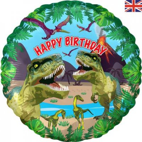 Happy Birthday Jurassic Foil Balloon 18" 45cm
