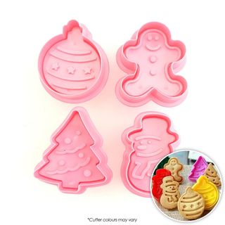 Christmas Plunger Cutter  4 Piece Set