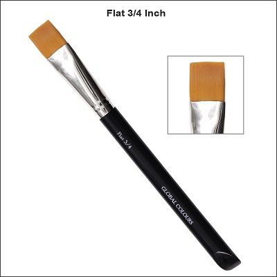 Global Colours Flat Acrylic 3/4 Inch Brush