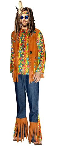 Adult Peace And Love Hippie Costume