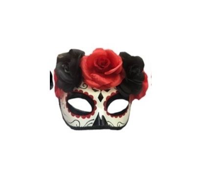 Day of the Dead Mask with Black Lace