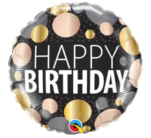 45cm Foil Balloon Big Dots Happy Birthday