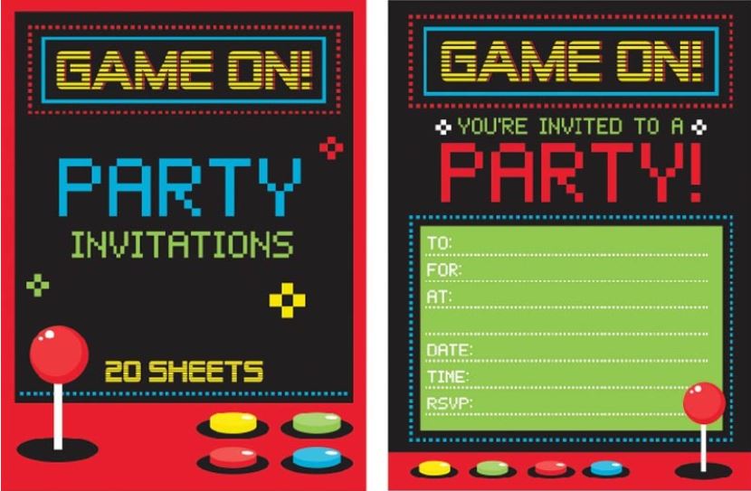 Gaming Party Invitations