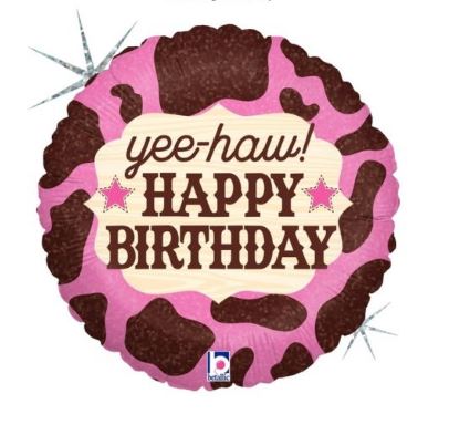Yee-Haw! Happy Birthday 18'' Foil Balloon