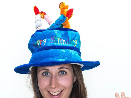 Birthday Hat Blue With Candles