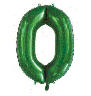 Green Mega Foil 34'' Numbers