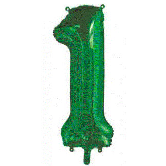 Green Mega Foil 34'' Numbers