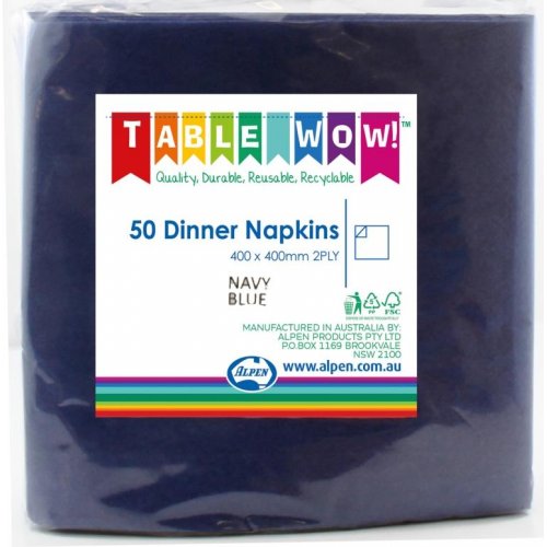 Dinner Napkin Pack 50 - Navy Blue