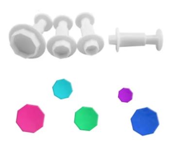 Octagonal Plunger Cutters | 4 Piece Set