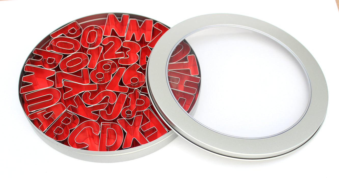 Tin Plate Alphabet A-Z & 0-8 Cutters Set of 36
