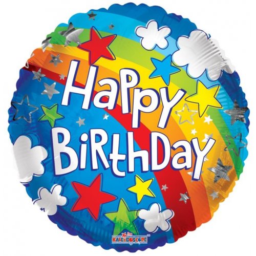 18'' Happy Birthday Rainbow Foil Balloon