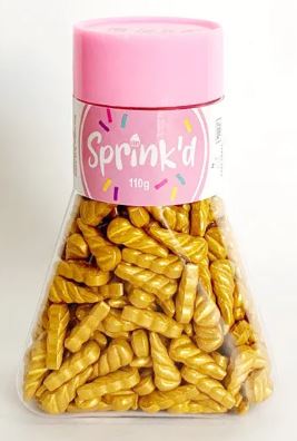 BEST BEFORE Sprink'd Unicorn Horns Gold 16mm 110g