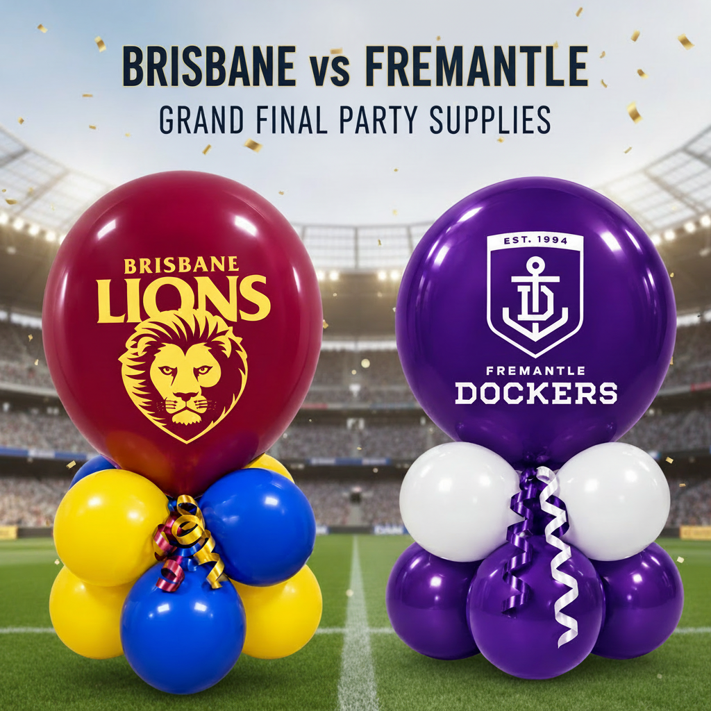 Brisbane vs Fremantle Grand Final party supplies
