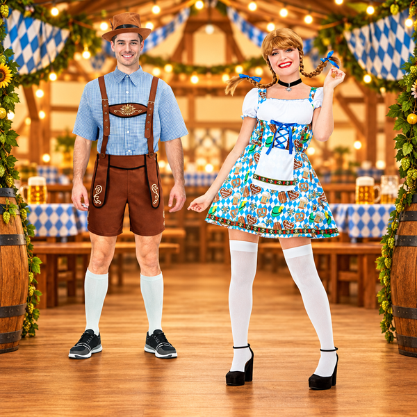 Oktoberfest male and female party costumes