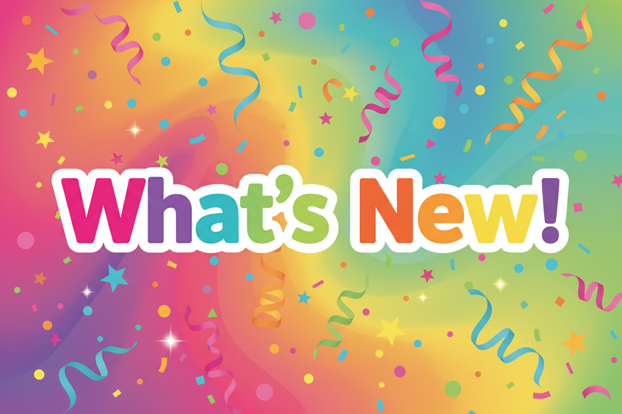 What's New Rainbow Banner