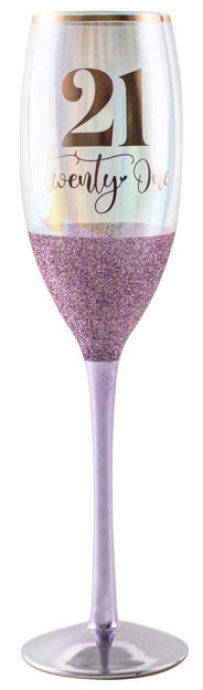 21/Twenty-one Lilac Glitter Champagne Glass 150ml