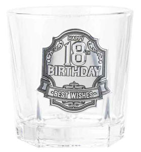 18th Badge Whisky Glass 260ml