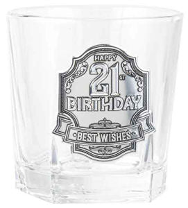 21st Badge Whisky Glass 260ml