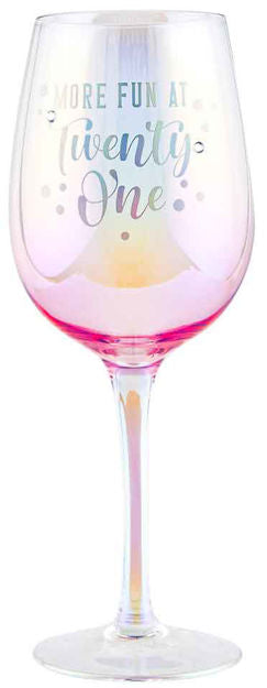 21/Twenty One Wine Holographic Glass 430ml
