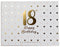 18th Sweet Heart Guest Book with Gold Text cover with gold 18th birthday lettering