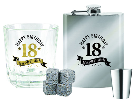 Wood Box 18th Gift Set