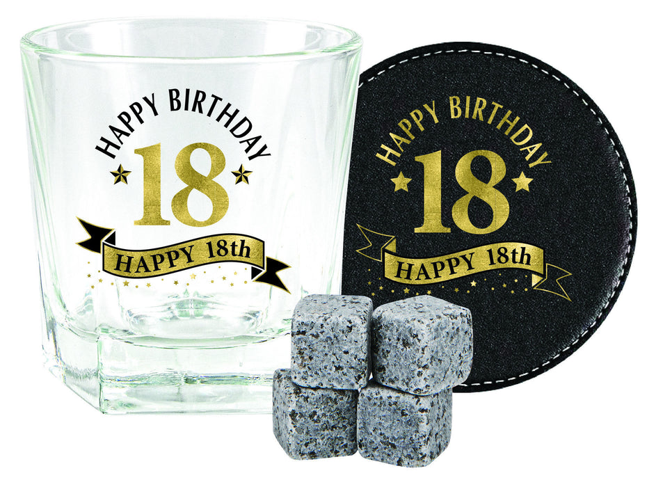 Wood Box 18th Gift Set