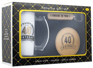 Happy 40th Birthday 3 Pc Gift Set