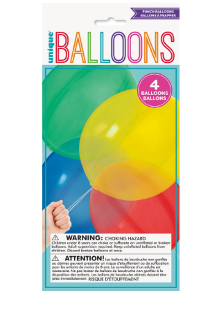 Punch Balloons 4 Pack