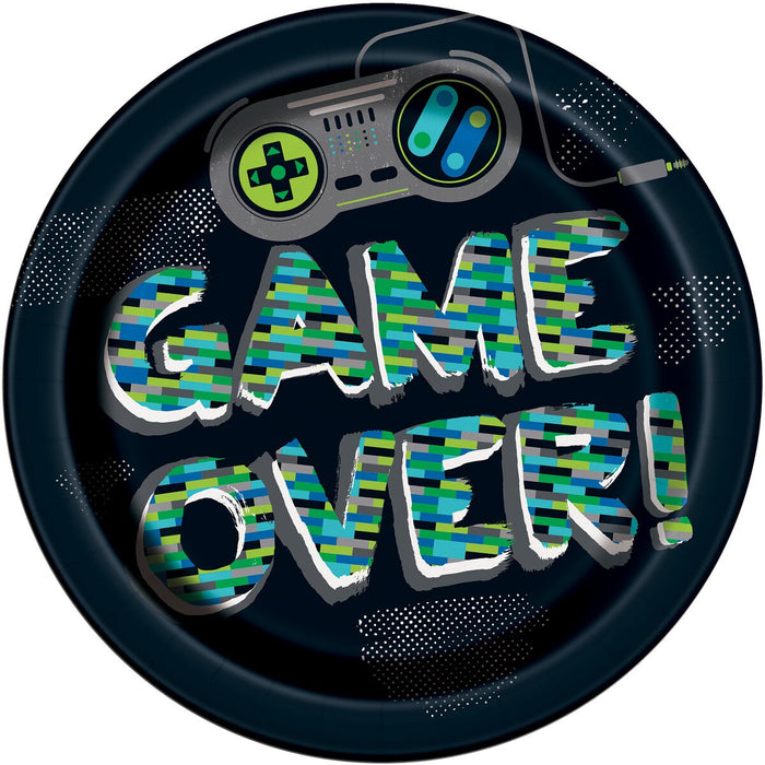 Gamer Paper Plates 8 Pack/21.9cm