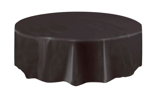 Plastic Table Cover Round - Black