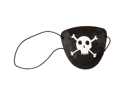 Pirate Eye Patch With Skull/Crossbones Pack Of 8