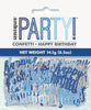Colourful Foil Blue/Silver Happy Birthday Confetti 14.1g