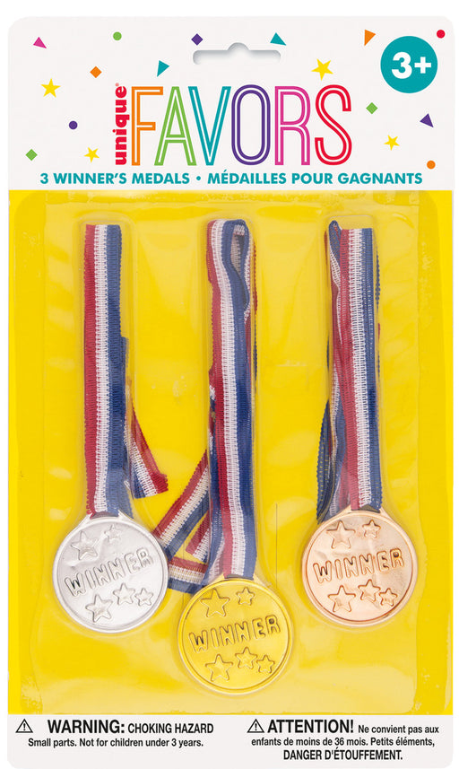 Winners Medals Gold Silver Bronze Pack Of 3