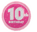 Happy 10th Birthday Pink/Silver Foil Balloon 18''