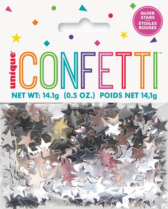Silver Stars Confetti 14g