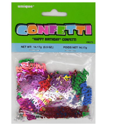 Rainbow Foil Happy Birthday Confetti 14.17g